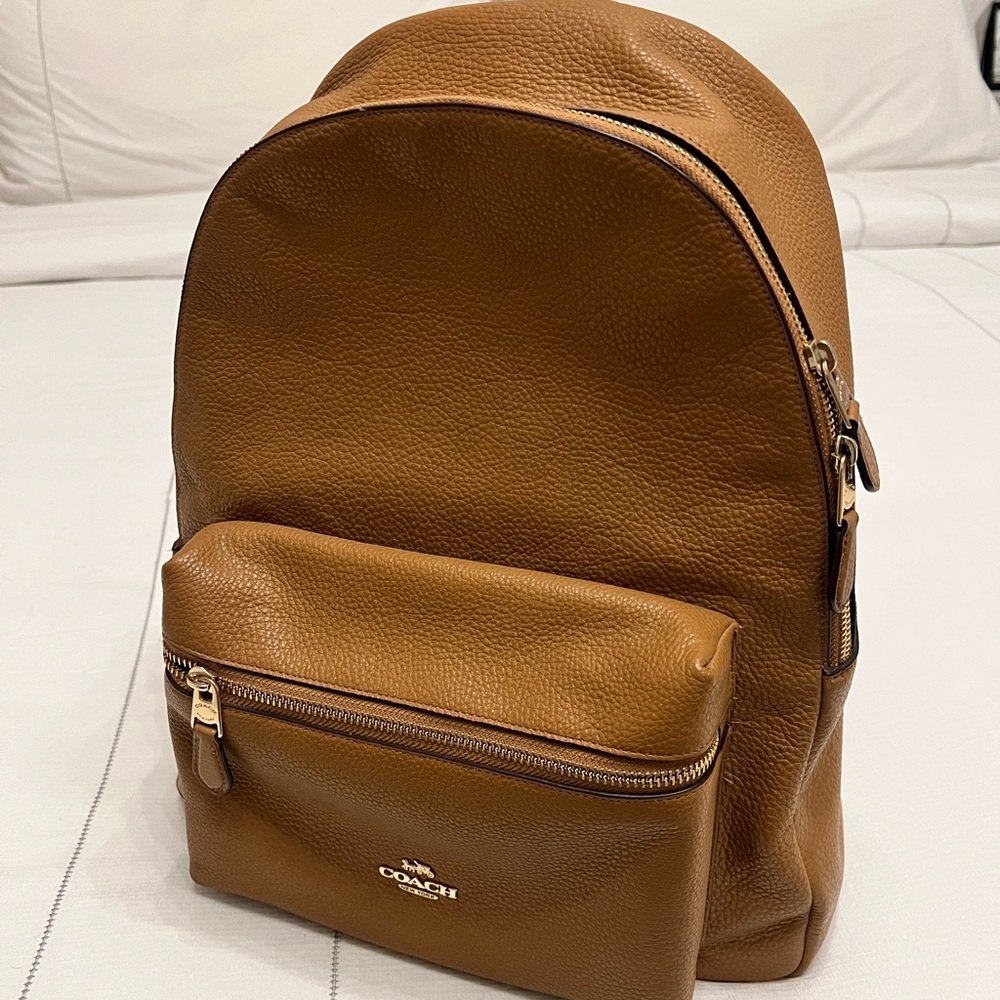Coach Brown Leather Men's Backpack